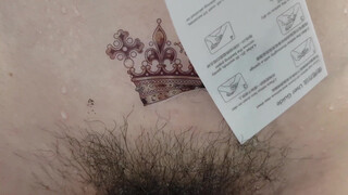 9. temporary tattoo ???? queen crown but I ruined it ????