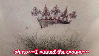 10. temporary tattoo ???? queen crown but I ruined it ????