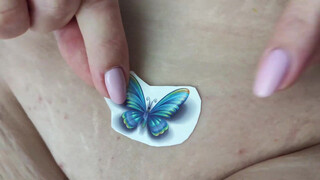 3. Temporary Tattoo – Beautiful blue Butterfly