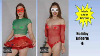 Sheer Transparent Lingerie Sexy Holiday Treat Lookbook #maskedmodelvids