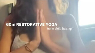 60m challenging restorative yoga flow – inner child healing