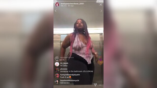 7. Peaches twerking in Walmart bathroom