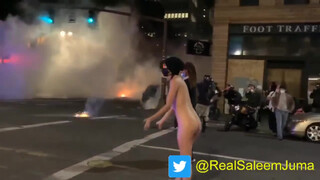 7. INSANE ANTIFA STRIPS NAKED TO PROTEST POLICE! (ALSO FOOTAGE OF ANTIFA THROWING EXPLOSIVES!)