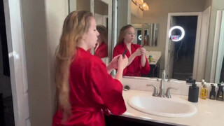 9. Wet T Shirt Shower Video No Bra No Panties