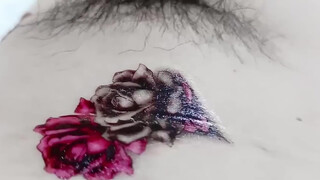 9. Third design temporary tattoo for girls, beautiful two color rose temporary tattoo #temporarytattoo