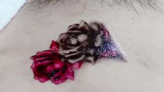 10. Third design temporary tattoo for girls, beautiful two color rose temporary tattoo #temporarytattoo