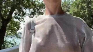 9. SEE THROUGH DRESS BRALESS WOMAN SELFIE VIDEO