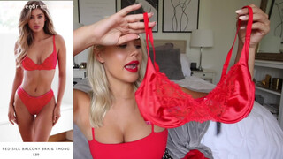3. RED LINGERIE TRY ON HAUL | Lounge Underwear Valentine’s Day