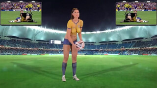 4. Sexy Babes wearing only Body Paint in National Football / Soccer Colours & Shakira Waka Waka FIFA