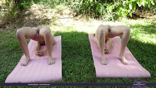 3. Sexy yoga lezbien Naked Bridge Naked Yoga Training Pose   @Zehra Öztürk