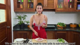 4. Pong’s kitchen – How to Cook Melon Soup with Minced Meat – Beautiful girl Cooking
