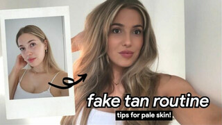 MY TANNING ROUTINE | + tanning tips for pale skin