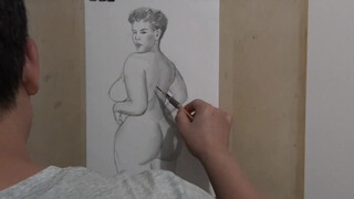 4. Busty nude woman portrait