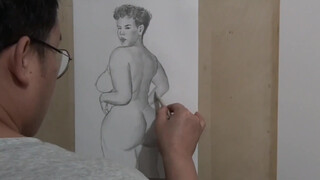 5. Busty nude woman portrait