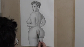 8. Busty nude woman portrait