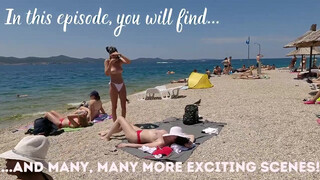 1. Croatia, Zadar City of Roman and Venetian Ruins Beach Walk 4K Walking Tour with Bikini Beach Hunter