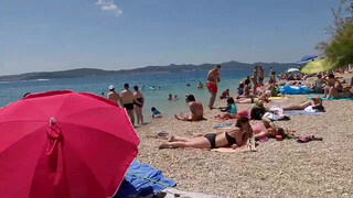 5. Croatia, Zadar City of Roman and Venetian Ruins Beach Walk 4K Walking Tour with Bikini Beach Hunter