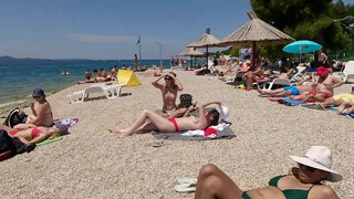 7. Croatia, Zadar City of Roman and Venetian Ruins Beach Walk 4K Walking Tour with Bikini Beach Hunter