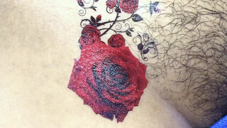 1. How to temporary tattoo flowers at home ,tattoo private part at home #temporarytattoo#tattooartist