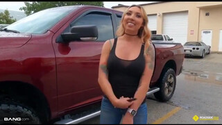 4. my wife daise and I visit our trusted mechanic to see about getting our dodge ram 1500 lifted