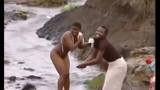 6. ZULU MAIDENS BATHING in the river ( SOUTH AFRICA )