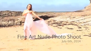 1. Fine art nude photo shoot on the beach behind the scenes
