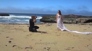 6. Fine art nude photo shoot on the beach behind the scenes