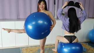 sexyVLOG 다 벗는 요가녀 ???? 짐볼 필라테스 ???? 김밥먹방 naked yoga girl