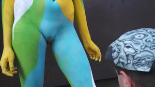 5. Artist Andy Golub bodypainting in Chelsea