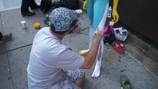 3. Artist Andy Golub bodypainting in Chelsea