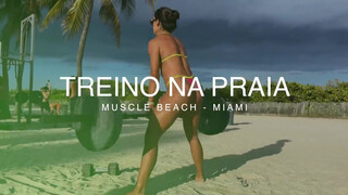 1. Treino na Praia Muscle Beach Miami | Com Bakhar Nabieva, @KarolFit , @JuSilvaFit e Liza Troian