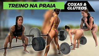 Treino na Praia Muscle Beach Miami | Com Bakhar Nabieva, @KarolFit , @JuSilvaFit e Liza Troian