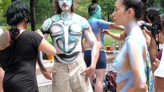 1. Andy Golub, Body Painting, Columbus Circle, Part 1