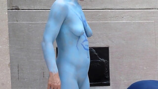 3. Andy Golub, Body Painting, Columbus Circle, Part 1