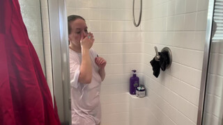 3. Wet T-Shirt Shower Video – OnlyFans Prep (No Bra / No Panties)