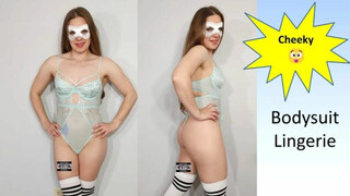 Thong Lingerie Bodysuit Styling Try On #maskedmodelvids #lookbook