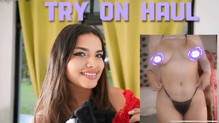 4K transparent Try on Haul with mirror view | Curvy Angela