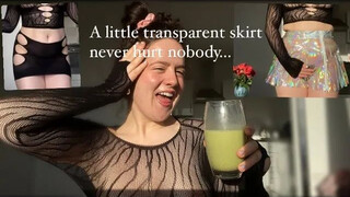 4K TRANSPARENT Skirt TRY ON! | Venus Energy TryOn