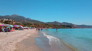 4. Nerja ???? BURRIANA Beach ???? Nerja Playa Burriana | MALAGA Costa del Sol ????️ 4k  beach walk Spain 2020
