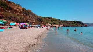 9. Nerja ???? BURRIANA Beach ???? Nerja Playa Burriana | MALAGA Costa del Sol ????️ 4k  beach walk Spain 2020