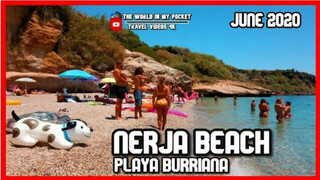 Nerja ???? BURRIANA Beach ???? Nerja Playa Burriana | MALAGA Costa del Sol ????️ 4k  beach walk Spain 2020