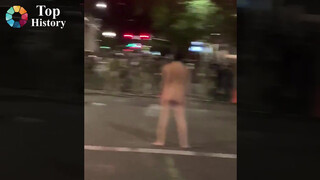4. Portland Police ‘Retreat’ After Standoff With NAKED Female Protester