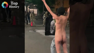6. Portland Police ‘Retreat’ After Standoff With NAKED Female Protester