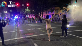 7. Portland Police ‘Retreat’ After Standoff With NAKED Female Protester