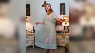 2. Sexy Dance in Sheer Pinup Dress