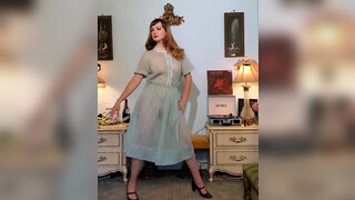 3. Sexy Dance in Sheer Pinup Dress