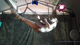 6. Ahna – Body Paint and Self Suspension (NSFW) – Shibari self suspension of a nude model