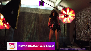 2. Phenix Blaze Zombie Hunter shoot (NSFW) – BTS video from nude model photo shoot