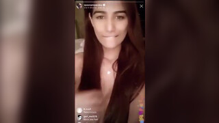 6. Poonam Pandey flashes her nipple on instagram live while naked in bed