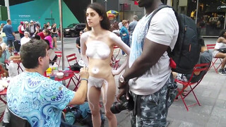 3. Nyc time square body painting